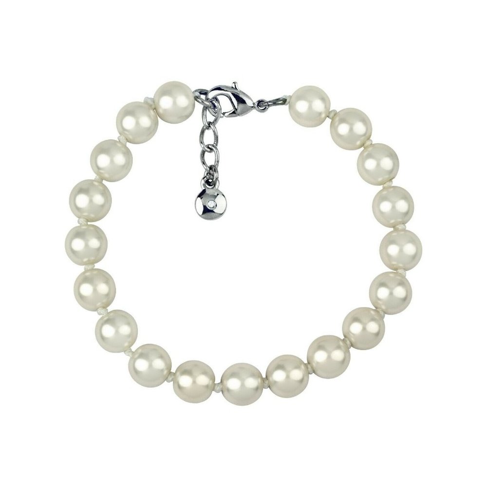 Believe by Brilliance Fine Silver Plated 8mm Pearl Bracelet